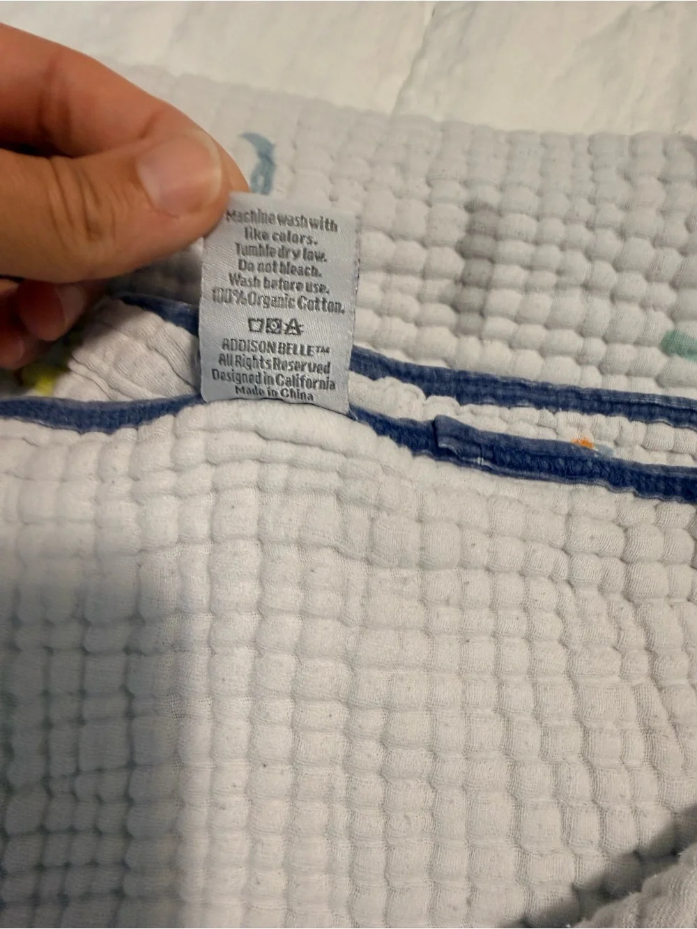 Addison Belle Airplane Print Cotton Baby Blanket
